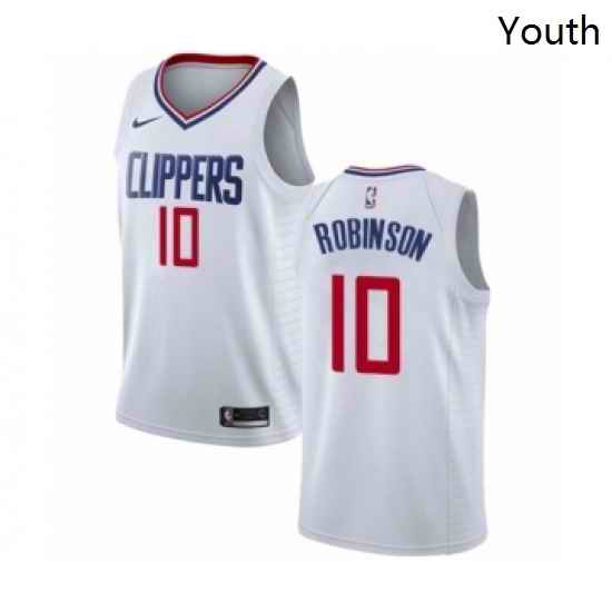 Youth Nike Los Angeles Clippers 10 Jerome Robinson Swingman White NBA Jersey Association Edition